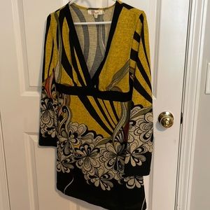 Groovy retro mini dress. Fun design.